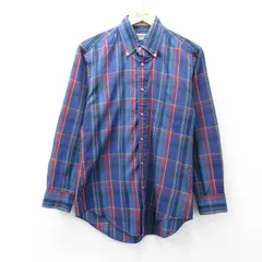 M/古着 マックレガー 長袖 シャツ メンズ 90年代 90s ボタンダウン 紺他 チェック 26apr09