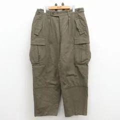 W34/古着 ビンテージ ミリタリー パンツ メンズ 60年代 60s ドイツ軍 濃緑 26apr09
