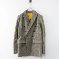 極美品 定価50600円 2022AW ロイスクレヨン Lois CRAYON グラフチェック ダブルブレスト ジャケット M ベージュ┃【2400014951387】のサムネイル