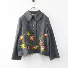 未使用 定価53900円 2023AW ロイスクレヨン Lois CRAYON フラワーヘムジャケット M グレー┃グレンチェック【2400014951431】のサムネイル