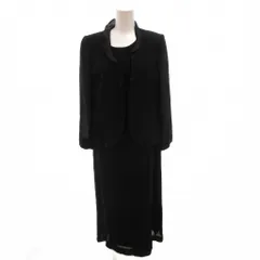 ニナリッチ NINA RICCI セットアップ フォーマル ジャケット ワンピース 羽織り ロング 9AR 黒 ブラック /FF ■ECD002