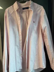 ポロ ラルフローレン ピンク ストライプ シャツ L