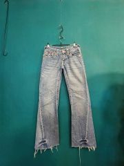 Rock Revival スタッズ レザー デニム フレアパンツ Y2K Rock Revival スタッズ レザー デニム フレアパンツ Y2K - メルカリ