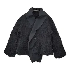 ISSEY MIYAKE 3Dスチーム シワ加工 ジャケット IM62FD507 サイズ2 ジャケット ブラック レディース イッセイミヤケ【中古】6-0418M♪のサムネイル