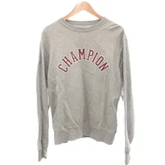 チャンピオン CHAMPION トレーナー スウェットシャツ L グレー 長袖 クルーネック ロゴプリント /NL ■ECF003