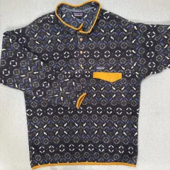 19FW patagonia（パタゴニア） Synchilla（シンチラ） スナップ-T ネイビー/イェロー aztec（アズテック） パータン