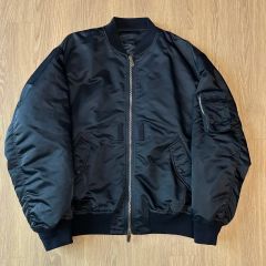 GUCCI MA1 ロゴ 中綿ジャケット 新作 ブルゾン 黒 ジップアップ 50 
