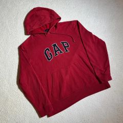 入手困難】リラックスGAPロゴジップアップパーカー タスカンレッド