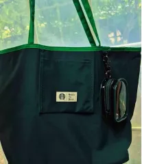スターバックス グリーン カンバストートバッグ + ポーチ