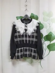 レースニットブラウス
