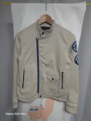 HYSTERIC GLAMOUR(ヒステリックグラマー) ベージュ パッチ ライダースジャケット (正規品)