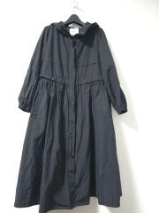 新品】アンティカ ビックシルエット 総裏ボアロングコート 多ボタン 黒