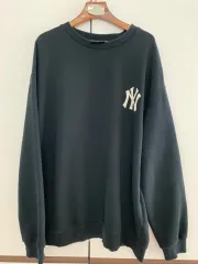 メンズ MLB ニューヨーク・ヤンキース ロゴ スウェットシャツ ブラック L オーバーサイズ カジュアル