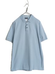 英国製 JOHN SMEDLEY シーアイランドコットン ニットポロ XL 水色