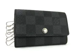 LOUIS VUITTON ルイヴィトン キーケース ミュルティクレ 6 N62662 ブラック系 ダミエ グラフィット キャンバス × レザー メンズ 6連 超美品