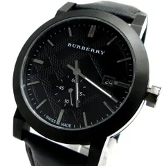 バーバリー BURBERRY ザ シティ The City メンズ スモセコ 黒 デイト 
