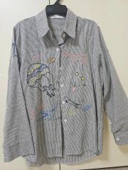 野89】FRAYI.Dシースルーグレーシャツ大きな襟 - メルカリ