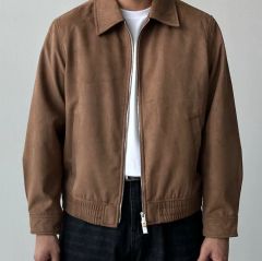 ARTIFICIAL GRAIN FAUX SUEDE ZIP BLOUSON - メルカリ