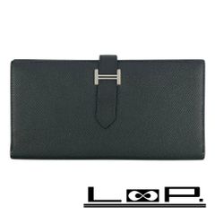 □美品□ エルメス カンタン ベルト レザー SS ブラック ブラウン □F