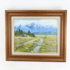油彩画 小川久雄 遠野村(岩手) 10号 - メルカリ