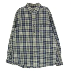 L.L.Bean エルエルビーン 00s ボタンダウン チェック 長袖 ネルシャツ グリーン系 M【中古】