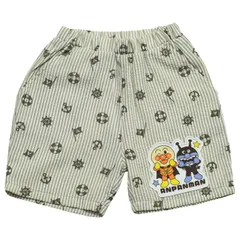 新品 [バンダイ] 2026年 夏物 アンパンマン シアサッカー 総柄ハーフパンツ Anpanman ベージュ◇95cm