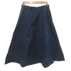 B&Y ユナイテッドアローズ BEAUTY&YOUTH ビューティー&ユース デニムスカート ひざ丈 フレア S インディゴブルー /KR ■GY06