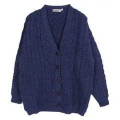 L.L.Bean エルエルビーン 90s アランニット レディース カーディガン ネイビー系 M【中古】のサムネイル