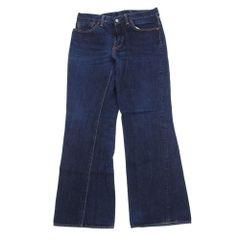 YSL rg イヴサンローランリヴゴーシュ エンボスロゴ 微フレア デニム 