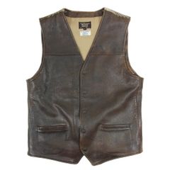 ラギッドミュージアム the rugged museum RM10F/W-BVT005 TRUJILLO'S トゥルフィリオス レザー ラグベスト ブラウン系 L【中古】