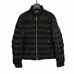 PRADA プラダ ダウンジャケット 三角ロゴ サイズ58 SGH068 黒 - メルカリ
