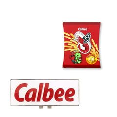 HOKUSHIN TRADING Golf Ball Marker - Calbee Clip Marker (Kappa Ebisen design) with base - MK0536