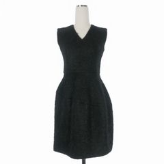 美品】YOKOCHAN バルーンワンピース ブラック 36サイズ ツイード