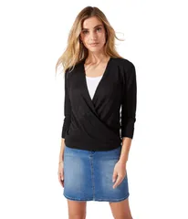 トッミーバハマ レディース アウター ニット・セーター カーディガン リネン Tommy Bahamaddison Linen Rayon Cardigan Black ブラック