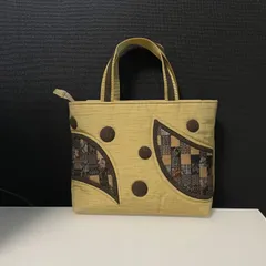ハンドメイド】 大島紬 着物リメイク　ハンド バッグ2点セット #442 ハンドメイド】 大島紬 着物リメイク ハンド バッグ2点セット #442