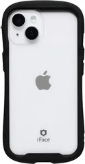 【iPhone15／14／13】　ハミィ（Hamee）　iFace　Reflection　強化ガラスクリアケース　ブラック