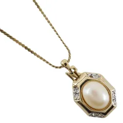 【NINA RICCI】ニナリッチ 金メッキ×フェイクパール×ラインストーン レディース 6.1g ネックレス