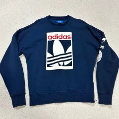 adidas フランス代表スウェット S 青 W杯モデル 春 ゆるだぼ 男女兼用 