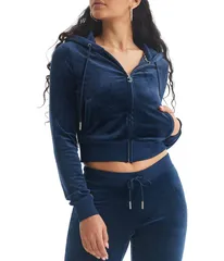 ジューシークチュール レディース アウター パーカー・スウェット Juicy Couture C Solid Classic Juicy Hoodie with Back Bling Regal Blのサムネイル