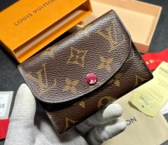 ルイヴィトン モノグラム ポルトモネ ロザリ フューシャ 財布 コイン