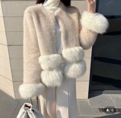 秋冬コーデ❤️ファーコート ロングコート ポケット 毛皮 かわいい 