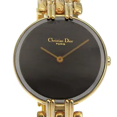 【Dior】クリスチャンディオール バキラ D46.154.4 ステンレススチール クオーツ アナログ表示 レディース 黒文字盤 腕時計