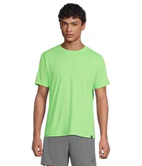 ブルックス メンズ トップス シャツ Brooks Luxe Short Sleeve Heather Neo Limeade ヘザーのサムネイル