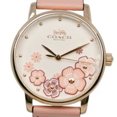 ア*ズ様 コーチ（COACH）レディース 電池式 腕時計 ピンク 花柄 - メルカリ