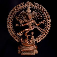 如来の化身 五大明王降三世明王像。オブジェ和インテリア木彫刻彩色