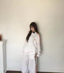アディダス 旧ファイヤーバード バックビックロゴ 白/オレンジ 白オレンジ 旧ファイヤー ジャージ XL