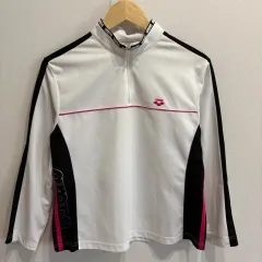 アリーナ 白 ジップアップ 長袖 Tシャツ 90のサムネイル