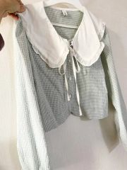 SARA MALLIKA/STRIPE JQD FRILL TOPブラウス - メルカリ