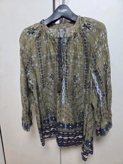 eternite de Soie 長袖柄シアーブラウス ボリューム袖 - メルカリ