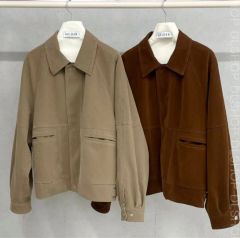 新品HグラデーションOCカバーオールサイズM襟レザーOVY KAJA オーラリー 完売＜H＞フェード レザーカラー カバーオール 2 OVY KAJA コモリ